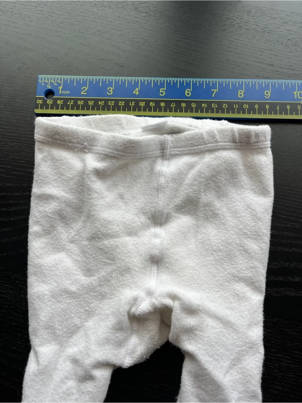 Girls White Knit Tights Size 12-14 Full Length Cozy Warm Stretch Stockings